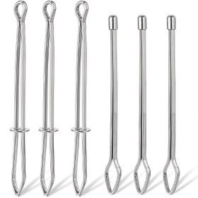 Resim 6 Adet Halat Geçirici Klips, İplik Geçirme Aracı, Kolay Çekme İplik Geçirici Kendinden Kilitli Cımbız, Pantolon Ayakkabı Hoodie için Hızlı Takma DIY Halat Geçirme Dikiş Aracı 