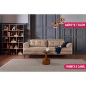 Resim Perla Sofa Madrid Üçlü Yataklı Kanepe Bora Krem 