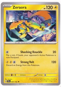 Resim Zeraora 057/162 - Temporal Forces - Pokemon Kartı Mint 