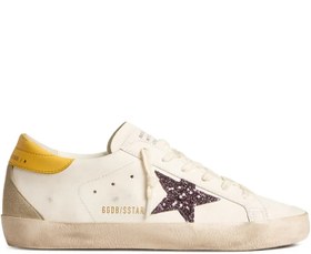 Resim Bio-Based Super-Star Red Glitter Star White Leather Heel Tab (W) 
