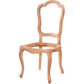 Resim Masif Art Sophia Florya Sandalye Cilasız Ham Ahşap 