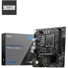 Resim Msı Pro H610M-E Ddr5 5600MHZ 1xvga 1xhdmı 1xm.2 USB 3.2 Matx 1700P (12. / 13. ve 14. Nesil Işlemci Uyumlu) 