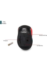 Resim Everest SM-BT31 Kırmızı Bluetooth Kablosuz Mouse 