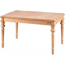 Resim Masifart Schola 140 Lık Lüks Torna Açılır Masa Cilasız Ham Ham 