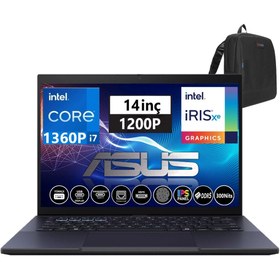 Resim ASUS EXPERTBOOK İntel Core İ7 1360P ddr5 32GB 512GB SSD 14" FullHd+ IPS WIN11Pro I7161TBB0DW07+ZETTAÇANTA 