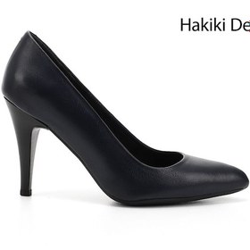 Resim Gönderi R Lacivert Antik Sivri Burun İnce Topuklu Hakiki Deri Stiletto Lacivert 