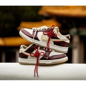 Resim Nike Dunk Low Luxe Sneaker Ayakkabı-hv5991-171 Bordo 