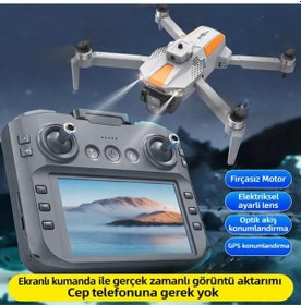 Resim R06 Hd Kameralı Drone - Büyük Ekranlı Uzaktan Kumandalı- Katlanabilir 