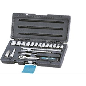 Resim Genel Markalar INDUSTRO 1/4" ALTI KÖŞE LOKMA TAKIMI 19 PARÇA 