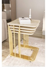 Resim Orkide Tekerlekli 4 Lü Zigon Sehpa Çok Renkli 