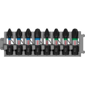 Resim Professional Accessories 8tlg. Schrauber Bit Set Kreuzschlitz (Impact Control, Ph/pz Bits, Länge 25 Mm, Pick And Click) 