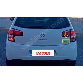 Resim C3 1.6 Hdi Exclusive Uyumlu Citroen Krom Bagaj Yazısı 3m 3d Abs 