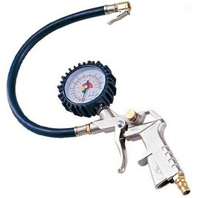 Resim Basınç Göstergeli Lastik Şişirme Tabancası Hava Saatli 0-12 Bar 