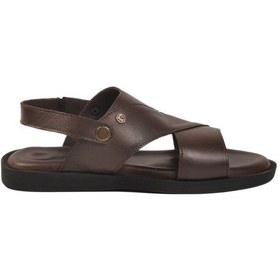 Resim Pierre Cardin Kahve Lastikli Hakiki Deri Günlük Erkek Sandalet Pc-7315 M Kahve 