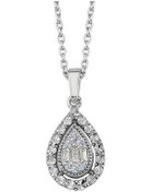 Resim 0.08 Karat Baget Pırlanta Kolye N11.12 