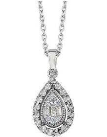 Resim 0.08 Karat Baget Pırlanta Kolye N11.12 