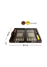 Resim Star Elit Lüks Deri Çantalı Tavla Takımı 