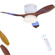 Resim 53,85 cm Modern Tavan Fanı - Uzaktan Kumandalı, Ayarlanabilir LED Işık (3000K-6500K), 3 Hız Ayarı, Sessiz Çalışma, Enerji Tasarruflu Tasarım - Oturma Odası, Yatak Odası için Dahili Aydınlatmalı Fikstür, Mevcut Anahtarlarla Uyumlu, Çağdaş Tarz, Premium Kaplama, İç Mimarlar İçin 