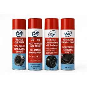 Resim Susuz Motor Temizleyici + Lastik Parlatıcı + Multi Sprey + Fren B 
