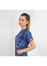 Resim Harita Desenli Likralı Üst Forma 