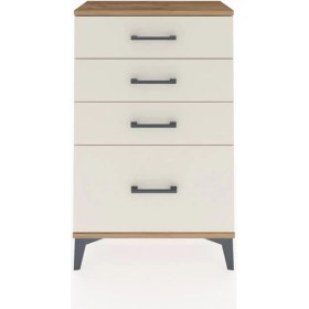 Resim Arges Komodin 4 Çekmeceli 60X30X96 Çam-Aytaşı 