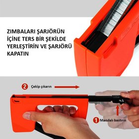 Resim WORKPRO WP223001 6-10MM Mekanik Zımba Tabancası + 800 Adet Zımba 
