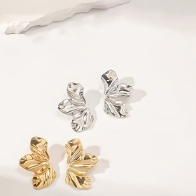 Resim 1 Çift Kadınlar İçin Asimetrik Taç Yaprağı Küpe - KC Kaplama Çiçek Çivisi, Günlük Kullanım ve Partiler İçin Minimalist Modern Takı, Düğünler, Doğum Günleri ve Özel Günler İçin Yıl Boyu Zarif Hediye - Kadınlar İçin Taç Yaprağı Küpeler 