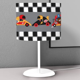 Resim instababyrooms Gri Yol Desenli Çocuk Odası Dijital Baskılı Çocuk Odası Masaüstü Abajur Avize 