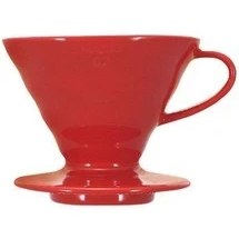 Resim Hario V60 02 Plastik Dripper Kırmızı 