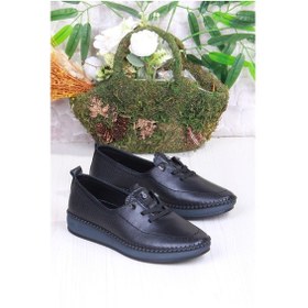 Resim Pepita 42083 Anatomik Rahat Esnek Hakiki Deri Kadın Ayakkabı Siyah 