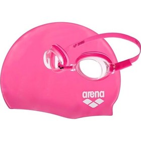 Resim Arena Pool Set Çocuk Yüzücü Gözlüğü Ve Bonesi 6-12 Yaş 9242392 Beyaz 