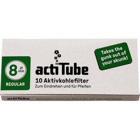 Resim Actitube Karbonlu Pipo Filtresi 8mm 25 X 10'lu Paket 