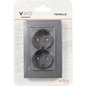 Resim Novella Füme Ikili Toprakli Priz Çarpma Karşıtı Çocuk Korumalı 