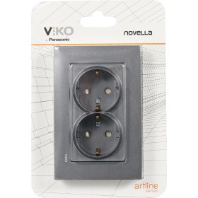 Resim Novella Füme Ikili Toprakli Priz Çarpma Karşıtı Çocuk Korumalı 