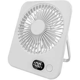Resim Mini Taşınabilir Usb Şarj Edilebilir Katlanabilir Masa Vantilatörü Beyaz, 