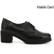 Resim Gönderi R Kadın Siyah Bağcıklı Orta Kalın Topuklu Hakiki Deri Oxford Ayakkabı Gdza13424230 siyah 