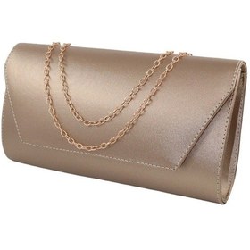 Resim Keeba Bronz Abiye Çanta. Bronz Kadın Abiye Çanta. Abiye Bronz Kumaş Davet Gece Portföy Clutch Çanta. 