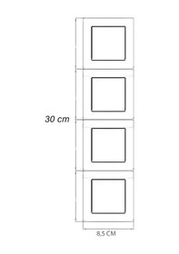 Resim Beyaz Dörtlü Çerçeve 10 Adet Mono Despina 