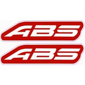 Resim Motosıklet Abs Yazısı 7 Cm Kırmızı 