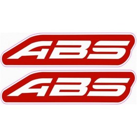Resim Motosıklet Abs Yazısı 7 Cm Kırmızı 