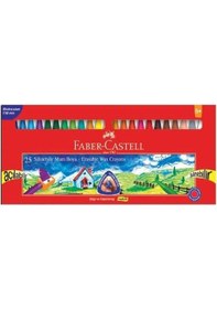 Resim Faber-castell Pastel Boya Silinebilir Wax 25 Renk Çok Renkli 