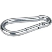 Resim TeknoTrust Galvanizli Karabina, 5 mm, yük taşıma, salıncak ve asma için dayanıklı kilit 