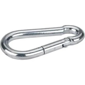 Resim TeknoTrust Galvanizli Karabina, 5 mm, yük taşıma, salıncak ve asma için dayanıklı kilit 