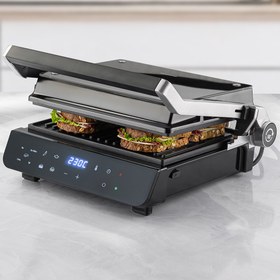 Resim Homend Grilliant 1343H Cam Yüzeyli 5 Hazır Programlı LED Ekranlı Konuşan Tost ve Izgara Makinesi 