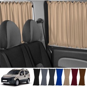 Resim Oto Pandami Fiat Fiorino 2007+ Uyumlu Krem Raylı Oto Perde Takımı 