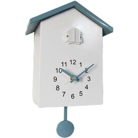 Resim Suntek Guguklu Duvar Saati Çocuk Odası Sarkaçlı Saat Duvar Dekoru Gri 