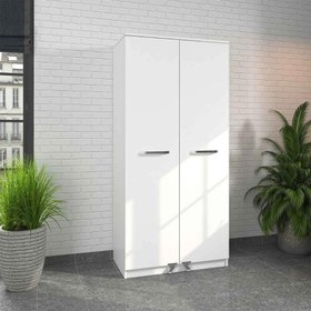Resim KD07-B Kiler 2 Kapılı 3 Çekmeceli Dolap Gövde Beyaz / Kapaklar Beyaz(1830*862*469) 