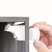 Resim Çocuklar için güvenli elektromanyetik kapı kilidi: kolay kurulum, görünmez tasarım, dolap ve çekmeceler için ev eşyaları 