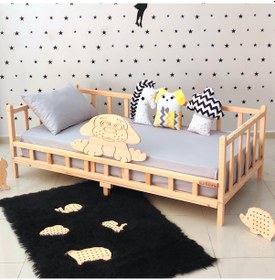 Resim Markaawm Markaawm Sevimli Figürlü 90 X 190 Montessori Yatak Çocuk Karyola 
