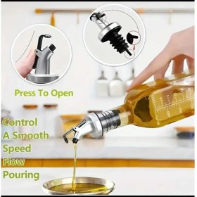 Resim Mediterian Sızdırmaz 2'li Yağdanlık Tıpası - Yağdanlık Başlığı, Tapa, Tıpa, Kapaklı Şişe Ucu Seti 